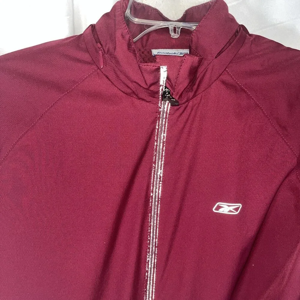Vintage Reebok Track Jacket Y2K Windbreaker Full Zip Women’s Size M Sports